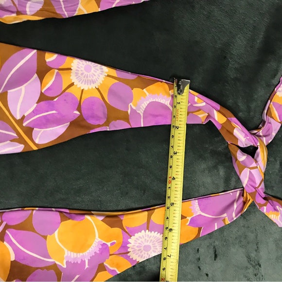 Stone Fox Swim Swimsuit Retro Bloom Print Rico Bikini Top & River Bottom Size XS - Picture 7 of 16